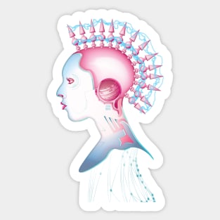 Cyber chick 002 Sticker